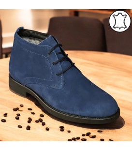 Women's boots natural suede 7042 Blue