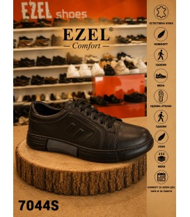 Men's shoes natural leather 7044 Black